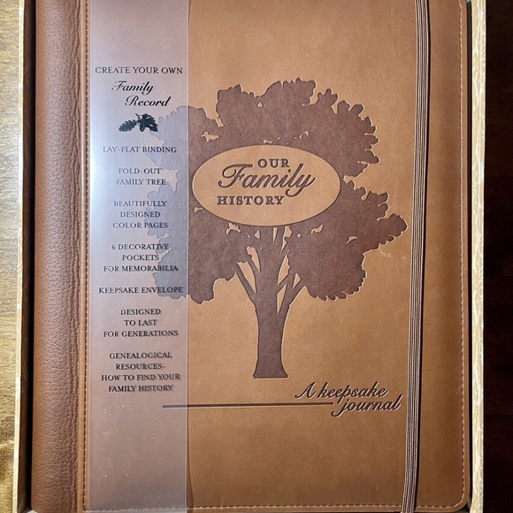 Our Family History, A Keepsake Journal NIB Italian Leather - Picture 12 of 12